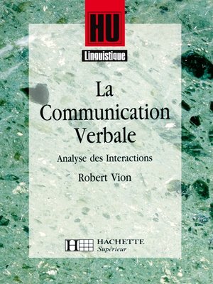 cover image of La Communication verbale